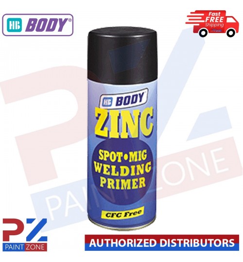1 X HB BODY ZINC SPOT MIG WELDING PRIMER AEROSOL 400ML - WELD THROUGH SPOT